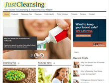 Tablet Screenshot of justcleansing.com